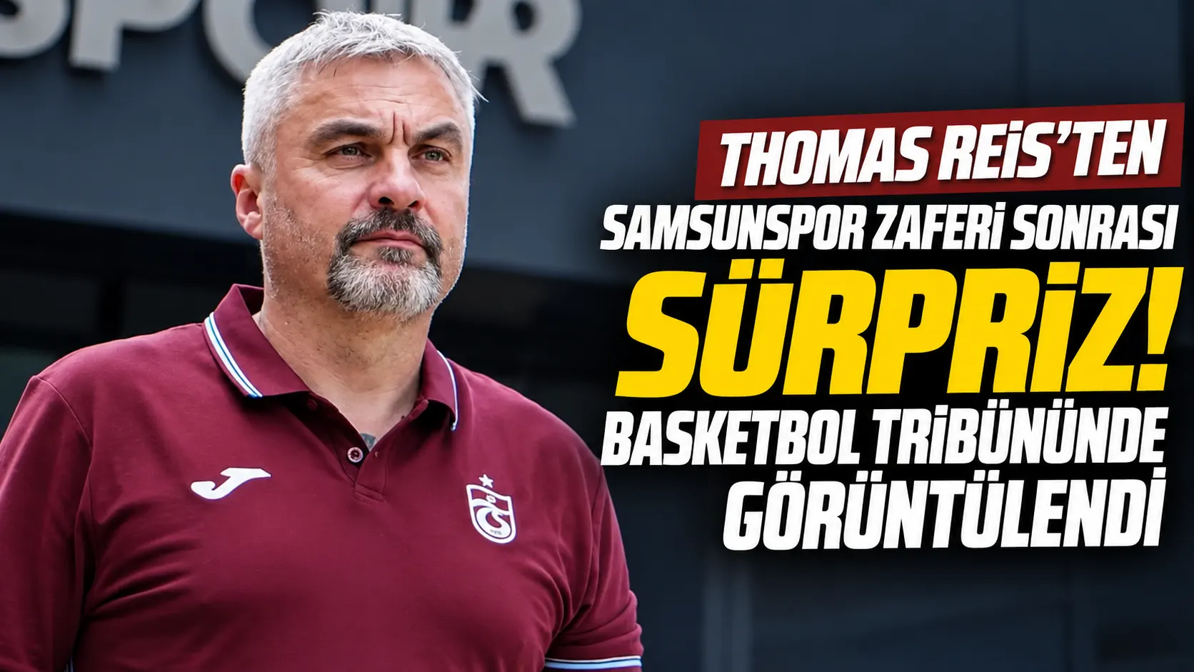 Thomas Reis, Samsunspor zaferinin ardından basketbol tribününde görüntülendi